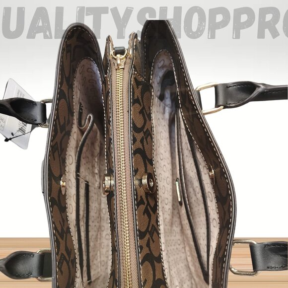 Handbag Guess Dark Brown Brand New with Tag - Picture 5 of 7